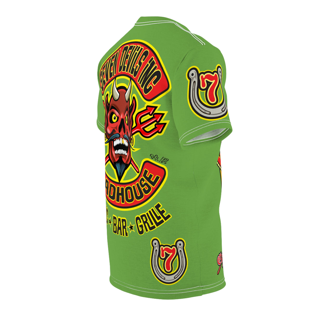 Seven Devils Inc. Roadhouse HiViz Graphic Tee - Motorcycle Custom Riding Super Tee