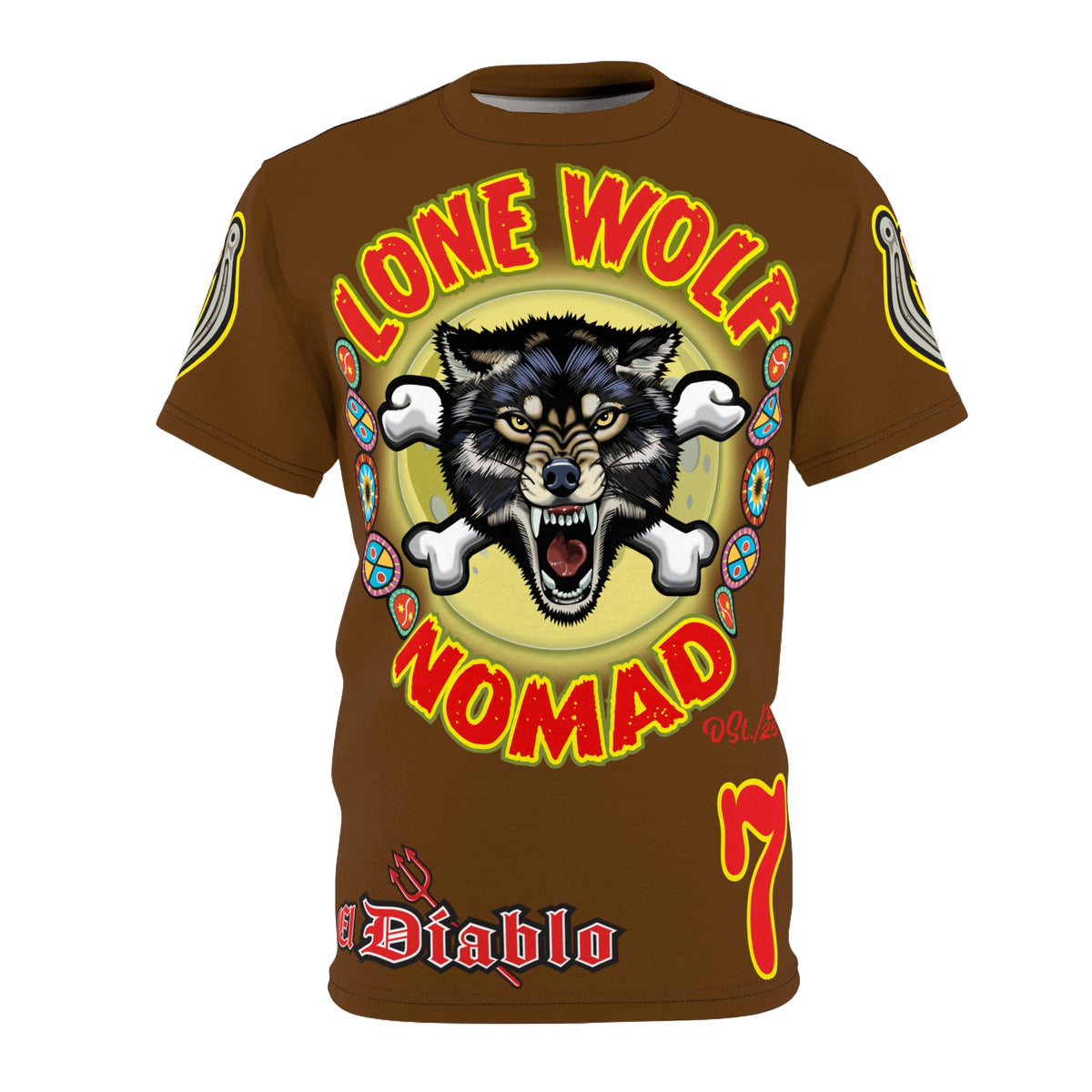 Lone Wolf Nomad HiViz Super Tee - Special Design for Independent No Club Riders