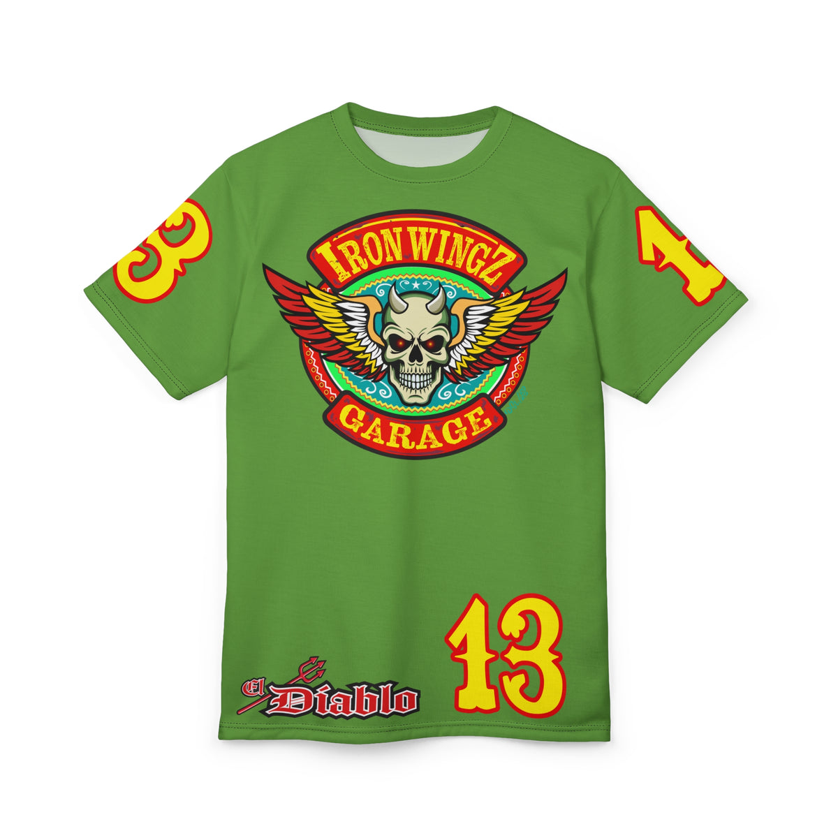 Iron Wingz Garage HiViz Super T - Hardcore Motorcycle Riders Cut- Soylent Green  ( Limited Edition )