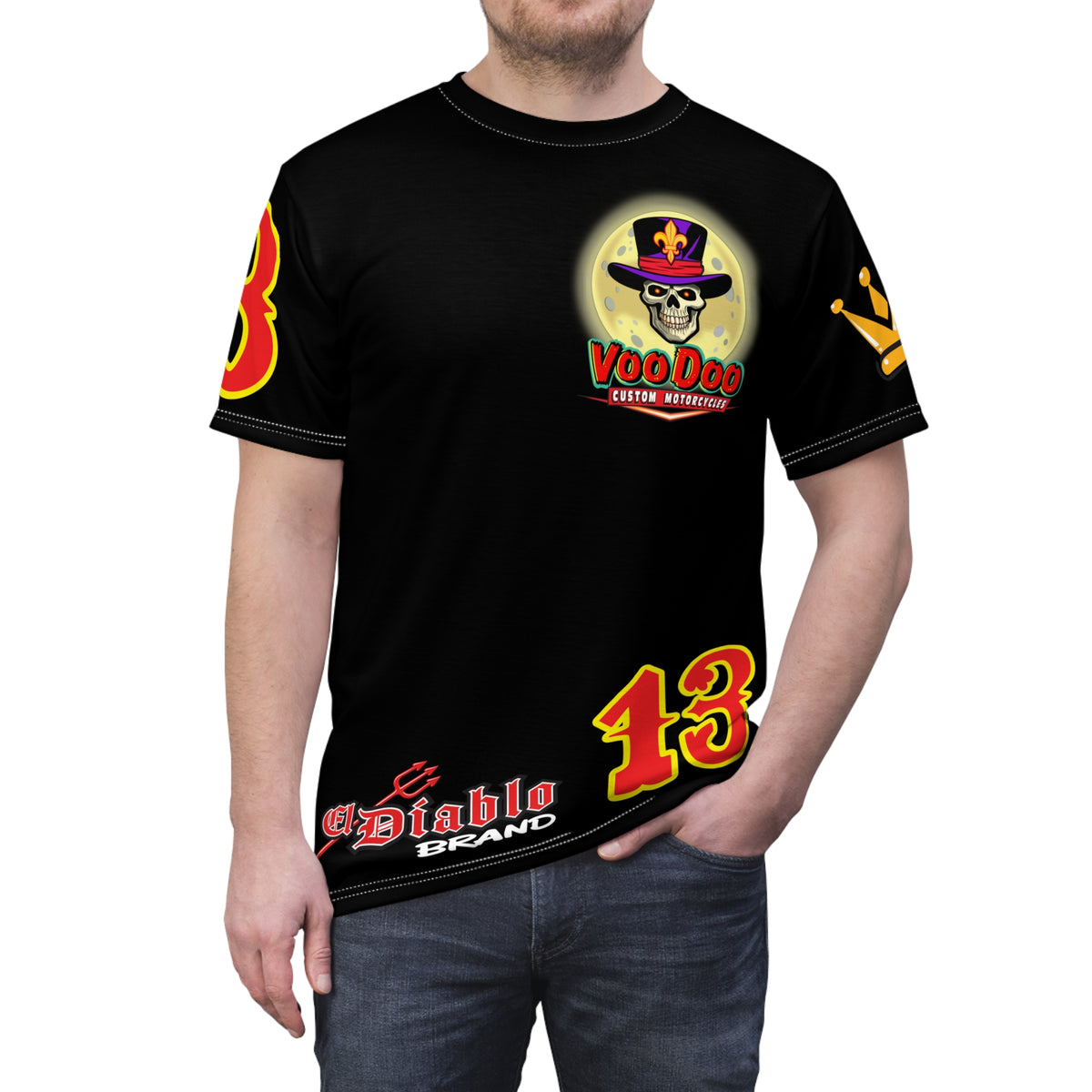 SRT VooDoo Custom Motorcycles Graphic Biker Tee - The Ultimate Riding Gear