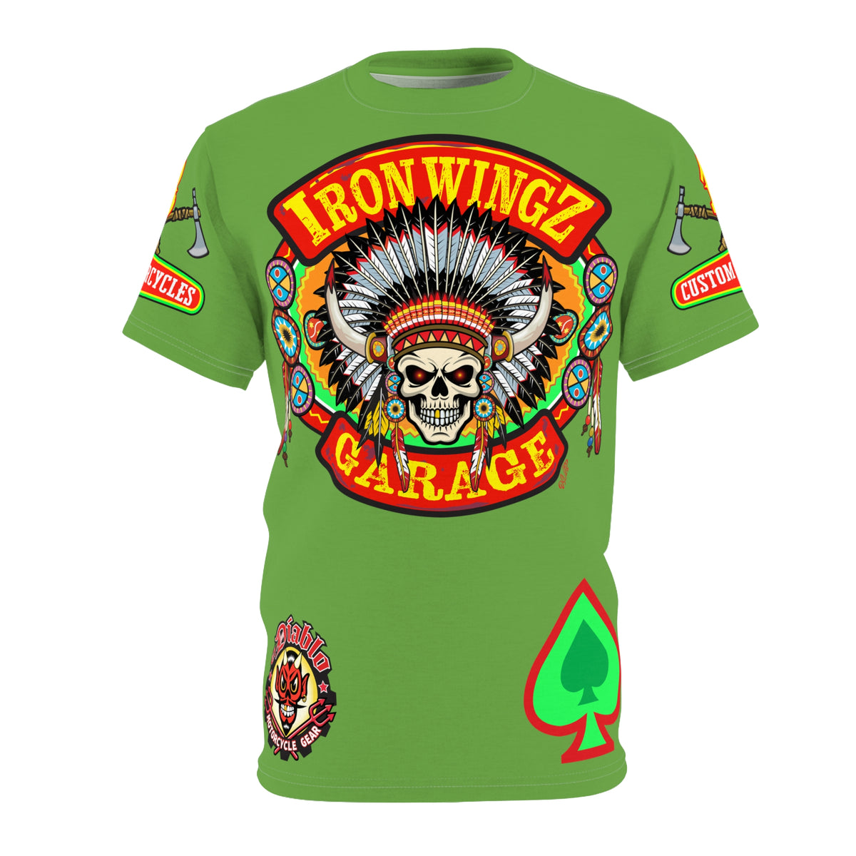 Iron WingZ Customs HiViz High Performance Motorcycle Riding Super Tee
