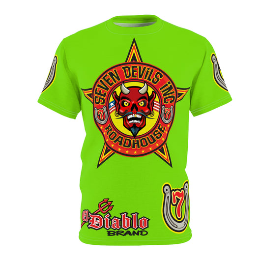 Very Special Seven Devils Inc. Roadhouse HiViz Graphic Tee - Motorcycle Custom Riding Super Tee