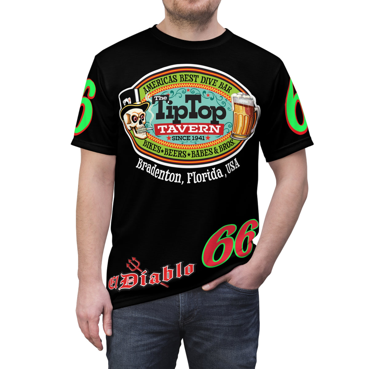 Tip Top Tavern Dive Bar Super Tee - America's Best Dive Bar - Bikes Beers Babes & Bros. - Biker Bar Tee