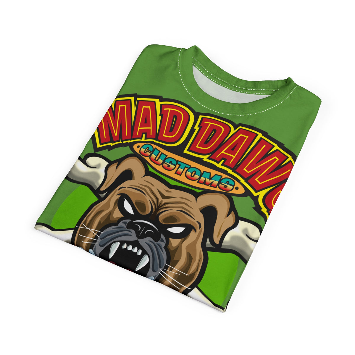 Mad Dawg Customs HiViz Americana - Motorcycle Riders Super Tee