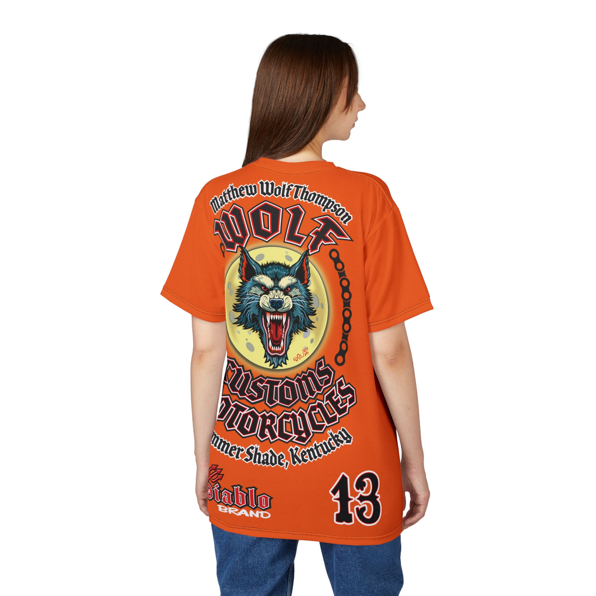 MWT Wolf Customs Motorcycles Super Tee — Viciously Cool High Performance Motorcycle Riding Shirt