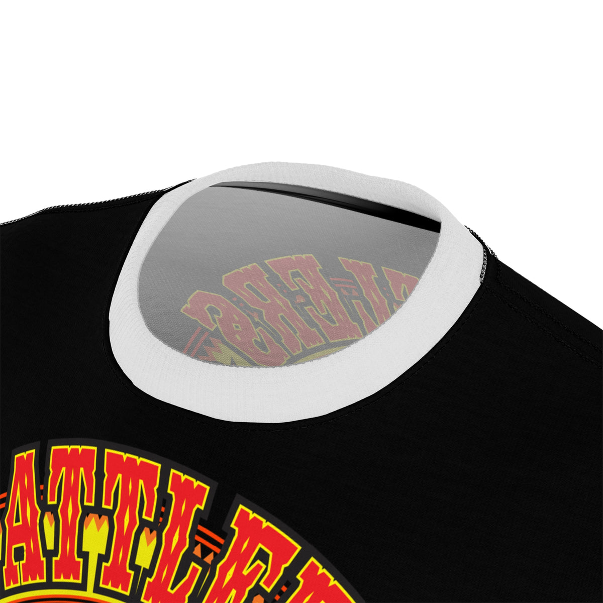 Rattlers Saloon  BADAZZ BLACK SUPER RIDING TEE — Vintage Biker LUCKY 7 Graphic Shirt