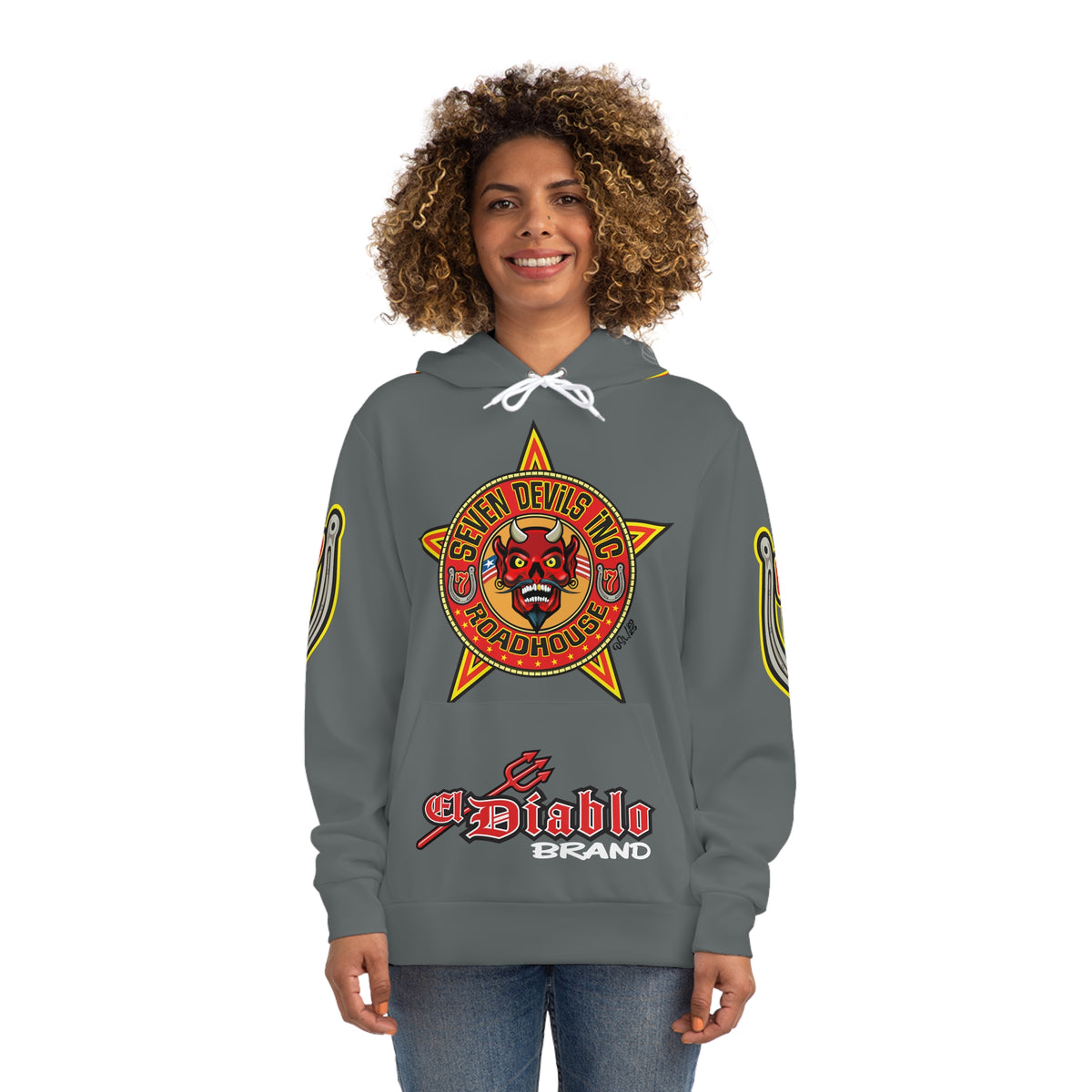 HoodZ Seven Devils Roadhouse Retro Devil Logo Pullover Hoodie