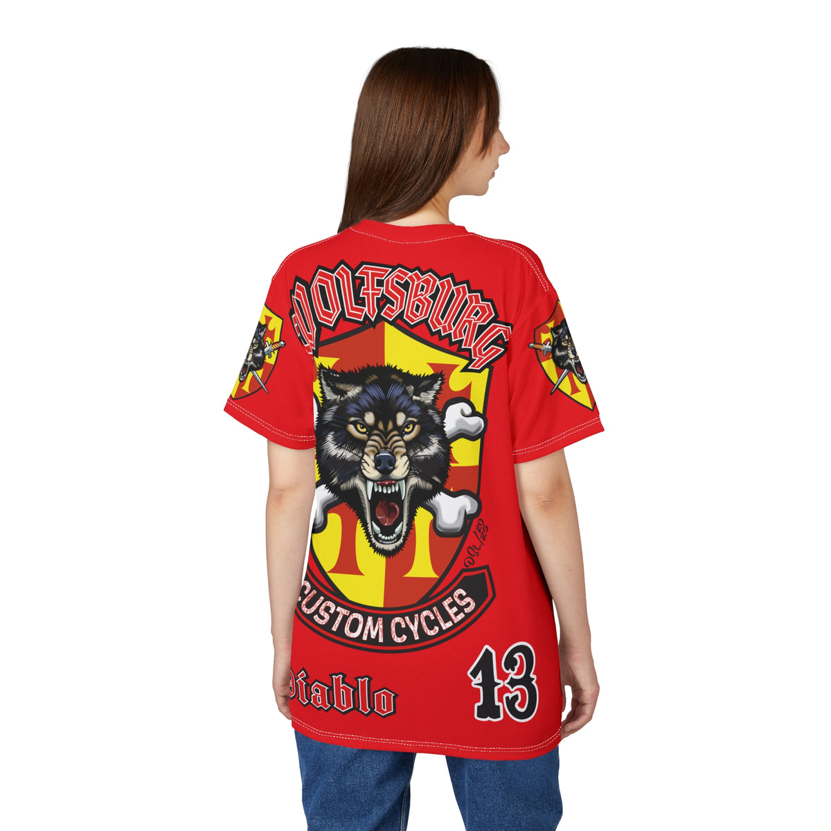 Wolfsburg Custom Cycles HiViz, High Performance, Ultimate Comfort. Motorcycle Super Tee