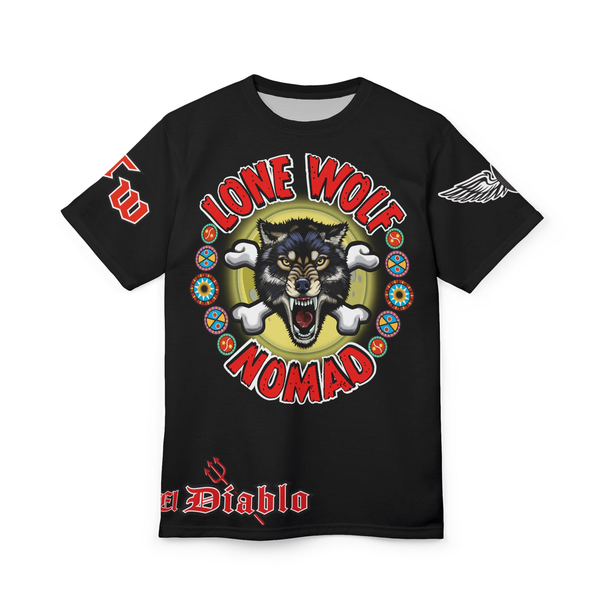 Lone Wolf Nomad HiViz Super Tee - For The Independent No Club Bikers For Life