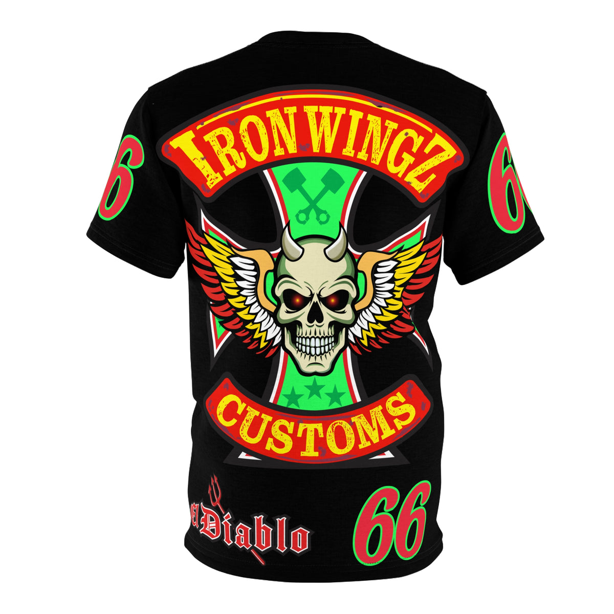 Iron Wingz Garage HiViz Super T - Hardcore Motorcycle Riders Cut