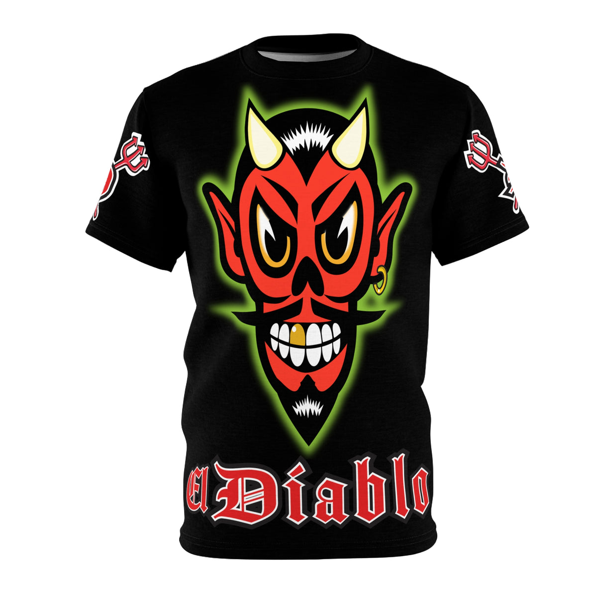 El Diablo Night Ryder HiViz Super Tee, Huge HiViz Back Graphic, See & be seen !!!