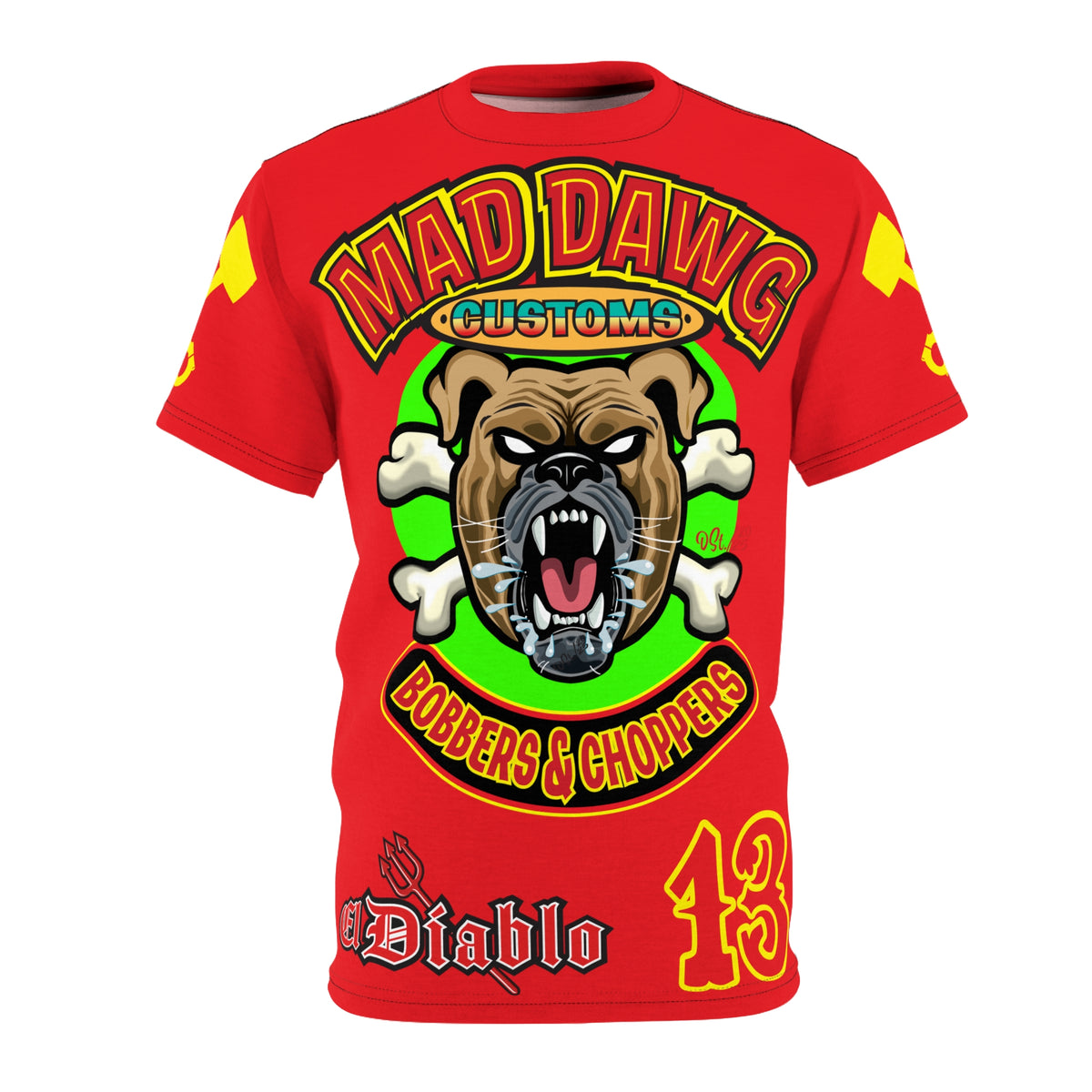 Mad Dawg Customs HiViz, High Performance Super Tee - Mad Dawgs & Bad Dawgs must have Riding Super Tee