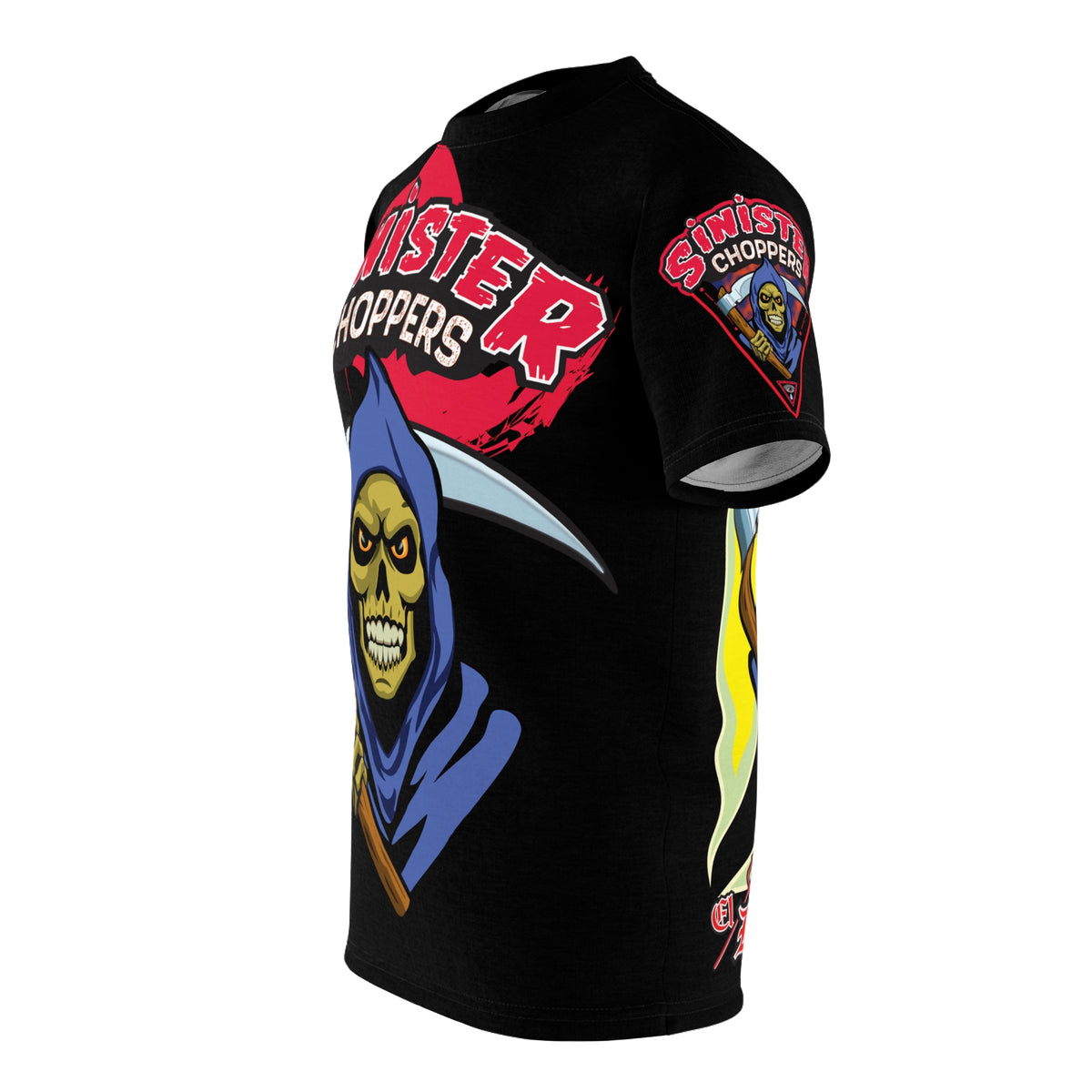 Sinister Choppers HiViz Super Tee - The Dark Reaper Rides Again !!!!
