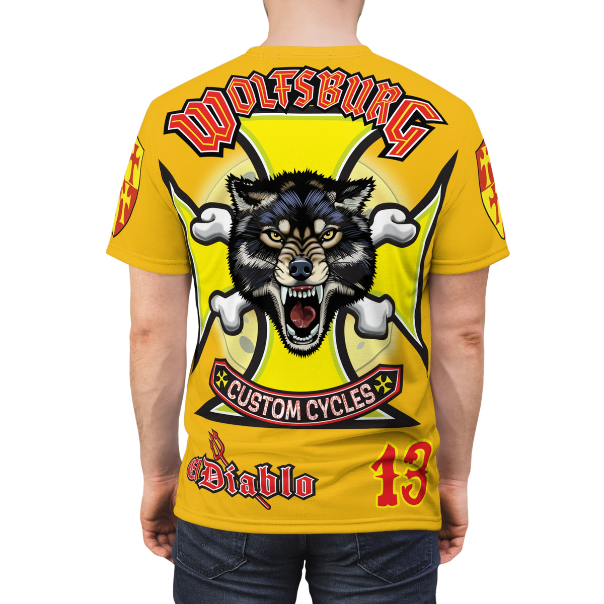 Wolfsburg Custom Cycles HiViz High Comfort Motorcycle Riders Super Tee