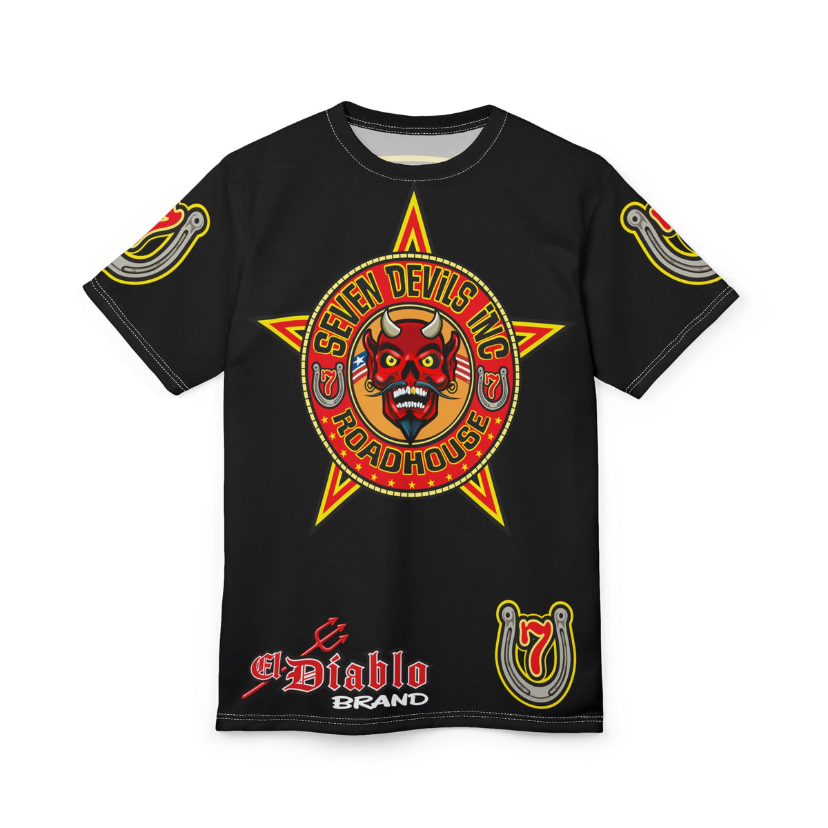 Seven Devils Inc. Roadhouse HiViz Graphic Tee - Motorcycle Custom Riding Super Tee
