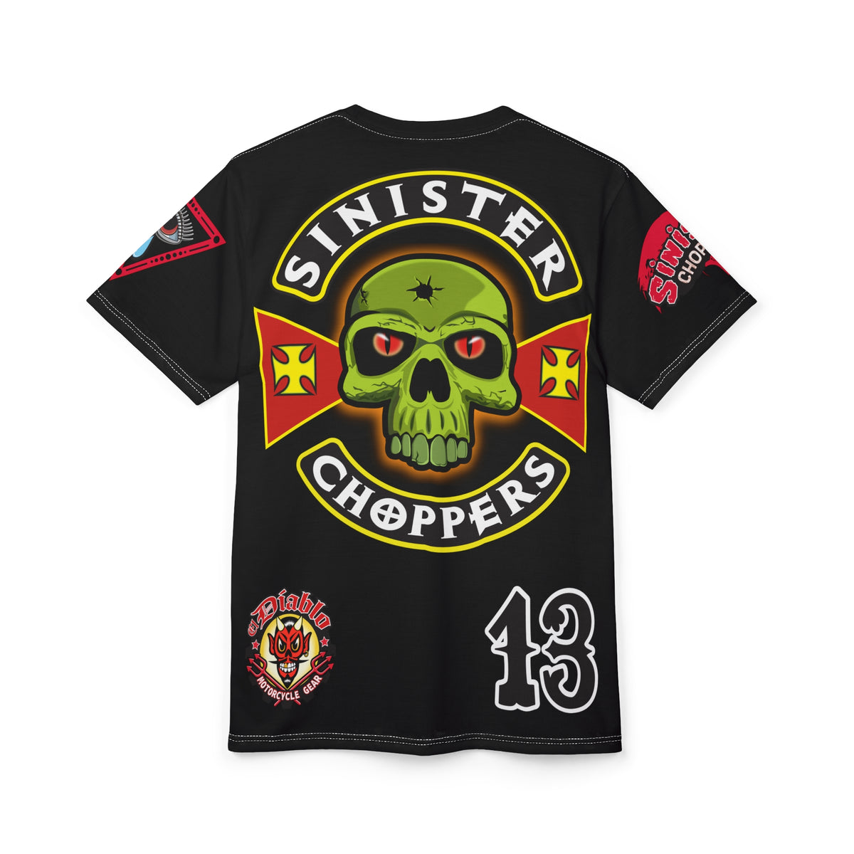 Sinister Choppers Black on Black Bad Attitude Super Tee