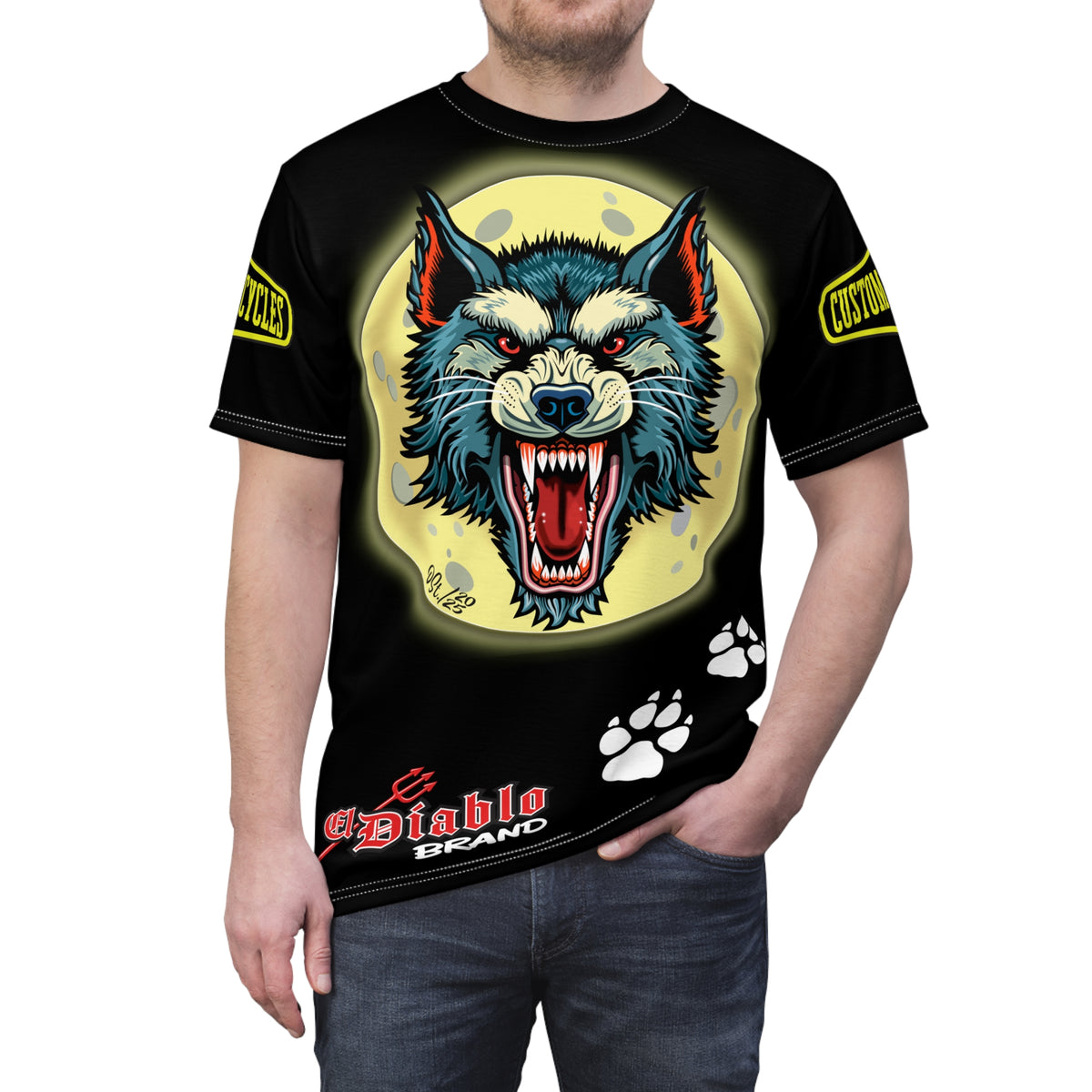 MWT Wolf Custom Motorcycles Super Riding Tee — Viciously Cool High Performance Motorcycle Riding Shirt