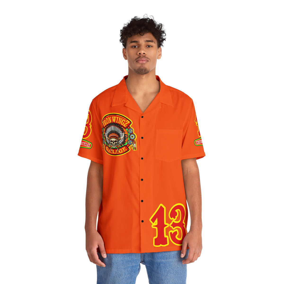 Big Bopper Men's Hawaiian Shirt - Loose, Comfortable Button Up Shirt for Easy Breezy Riding - Sizes to 5XL