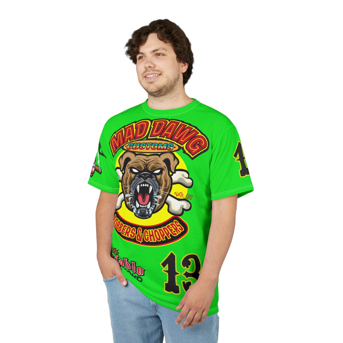 Very Special Mad Dawg Choppers & Bobbers Custom HiViZ Super Tee