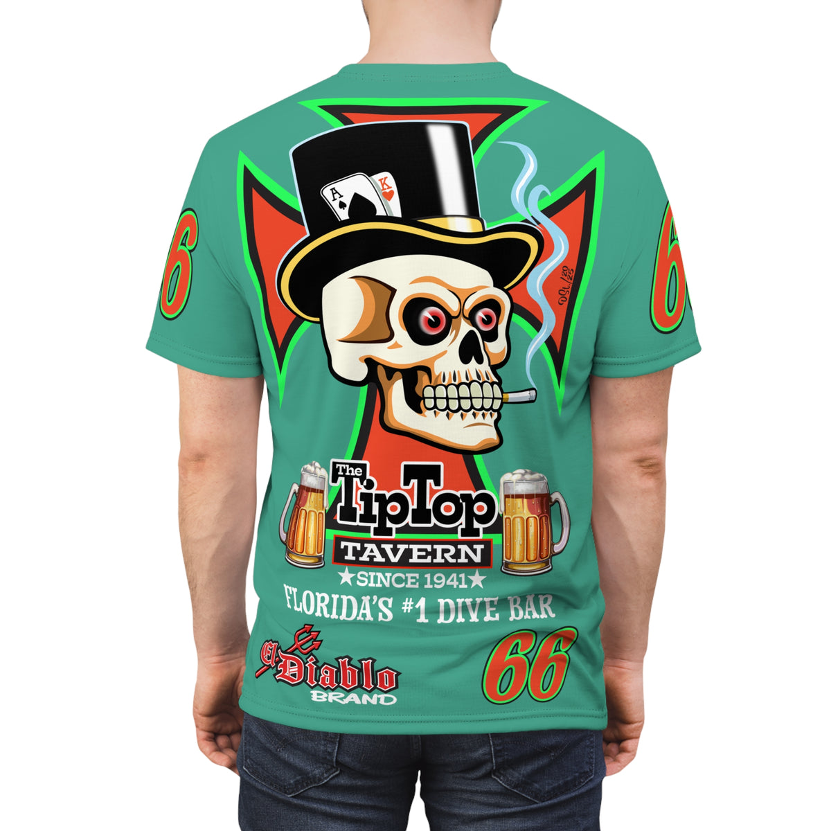 SRT Tip Top Tavern Dive Bar Super Riding Tee - America's Best Dive Bar, Bikes Beers Babes & Bros. - Biker Bar Tee