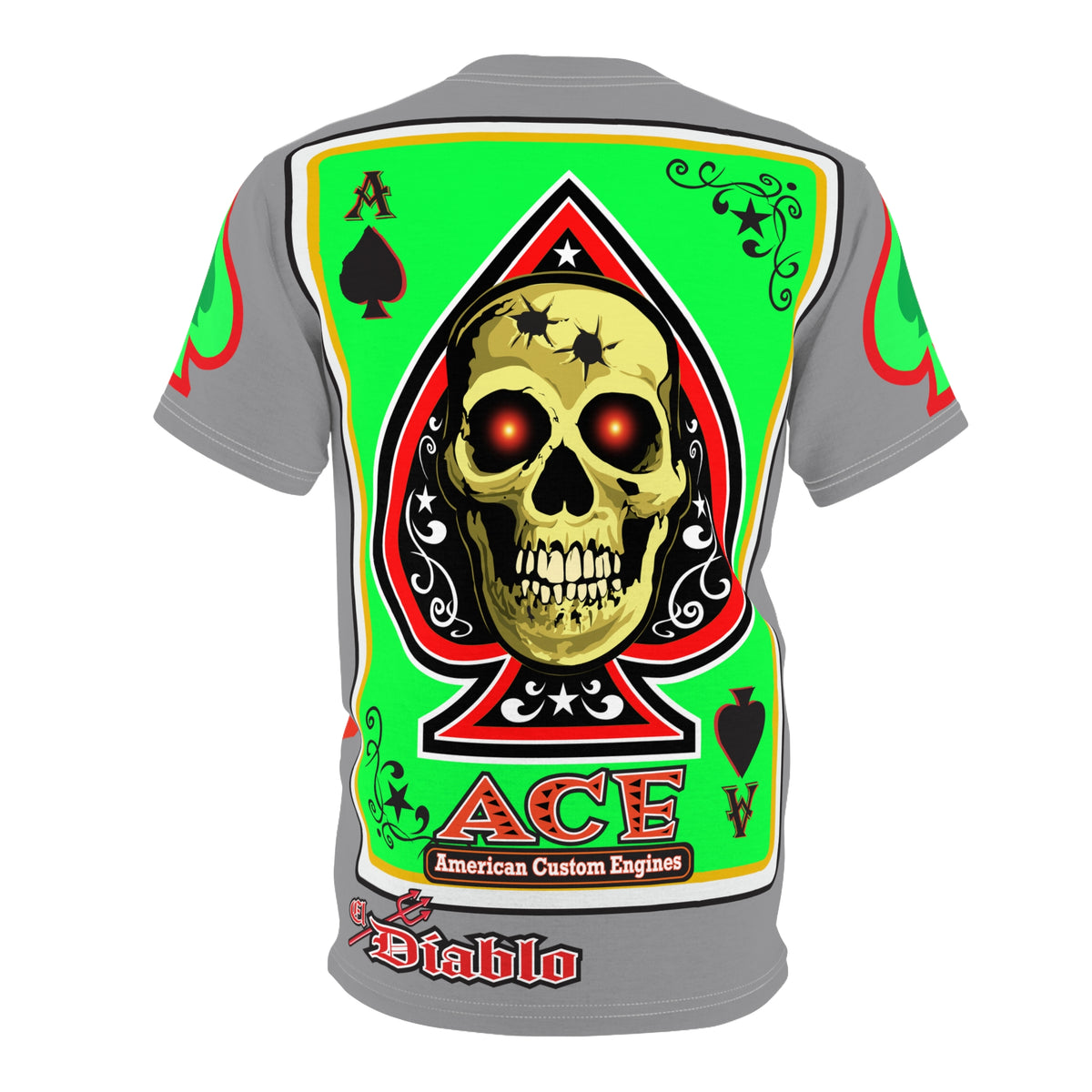 American Custom Engines ACE - Special Lumina Green  Ace of Spades Death Card High visibility Graphics