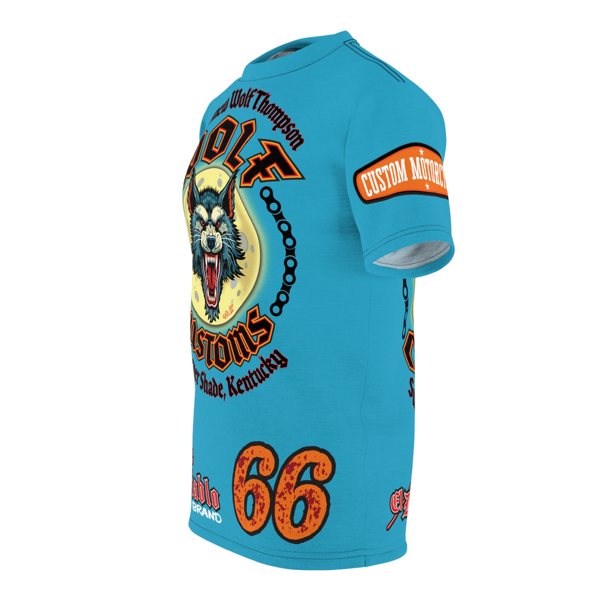MWT Wolf Custom Motorcycles Super Tee — Viciously Cool High Performance Motorcycle Riding Shirt
