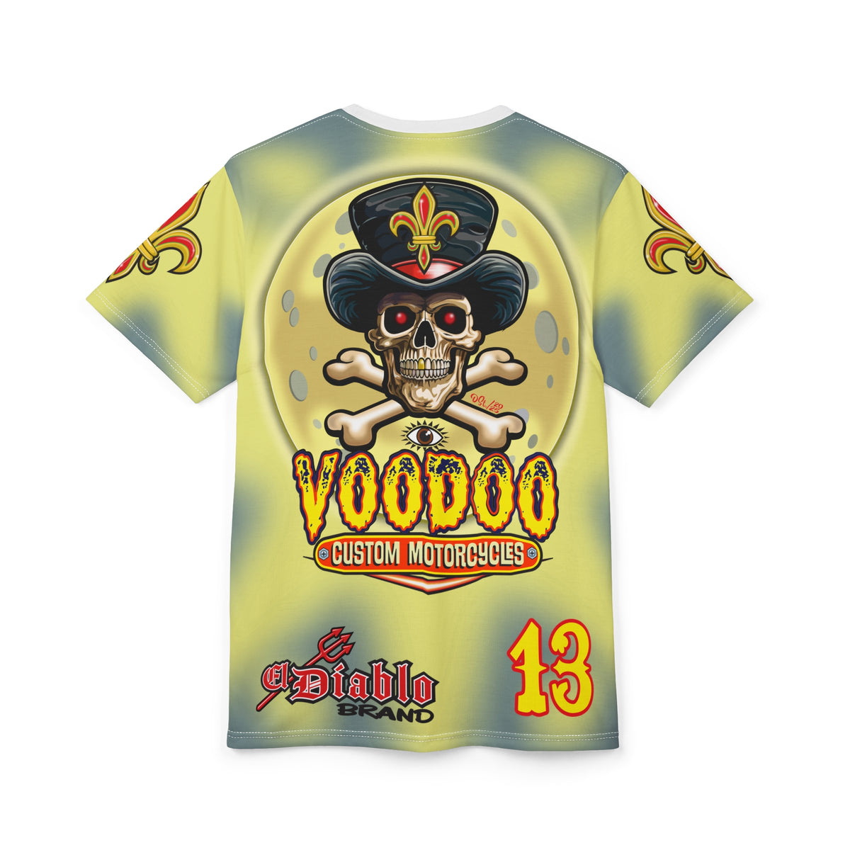 Voodoo Custom Motorcycles HIVIZ TYE DYE BLAST SUPER RIDING TEE - Look Cool, Ride Cool In our Finest Biker Riding Tee