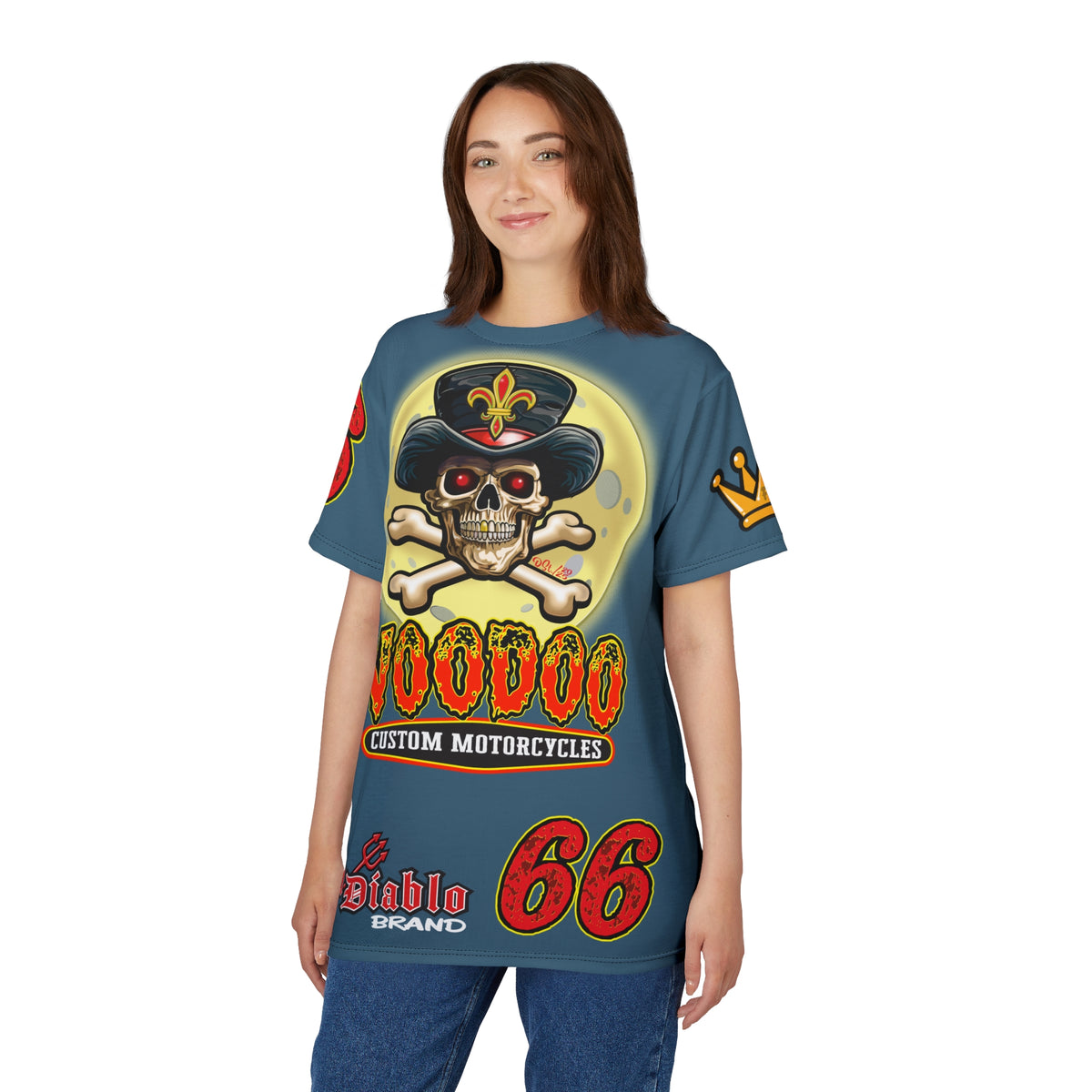 VooDoo Custom Motorcycles Route 66 Unisex Super Tee - High Performance Riding Gear