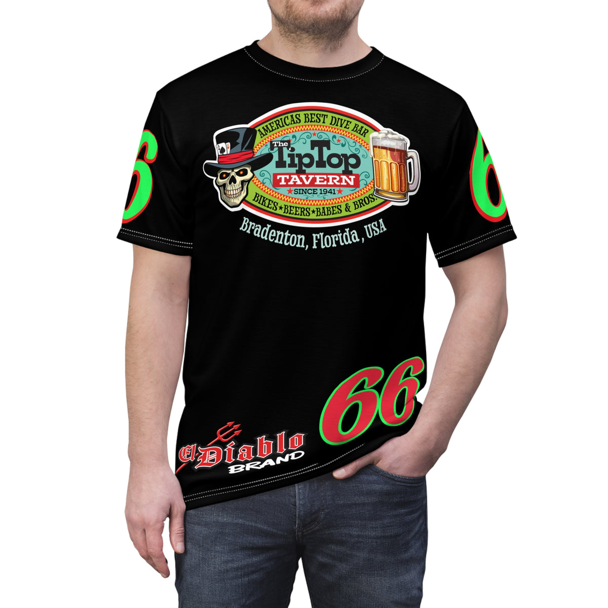 Tip Top Tavern Dive Bar Super Tee - America's Best Dive Bar - Bikes Beers Babes & Bros. -Remembering Jesse Biker Bar Tee