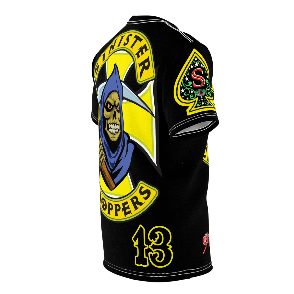 Sinister Choppers Custom Motorcycles - Custom Reaper Super Riding Tee - High Performance Riding Wear