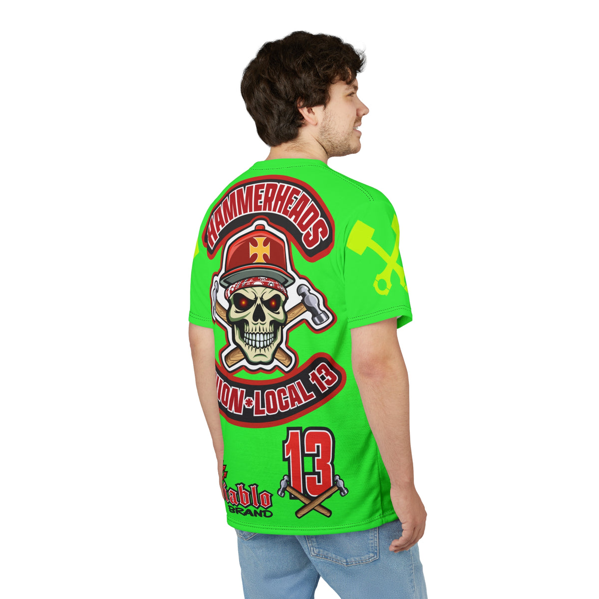 Very Special Hammerheads Union Local 13 - SoCal 619 Special Edition - Custom HiViz Motorcycle Riding Tee Shirt _ Super Comfort and Fit