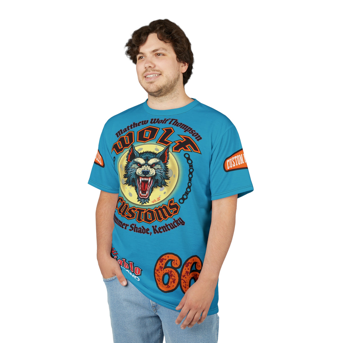 MWT Wolf Custom Motorcycles Super Tee — Viciously Cool High Performance Motorcycle Riding Shirt