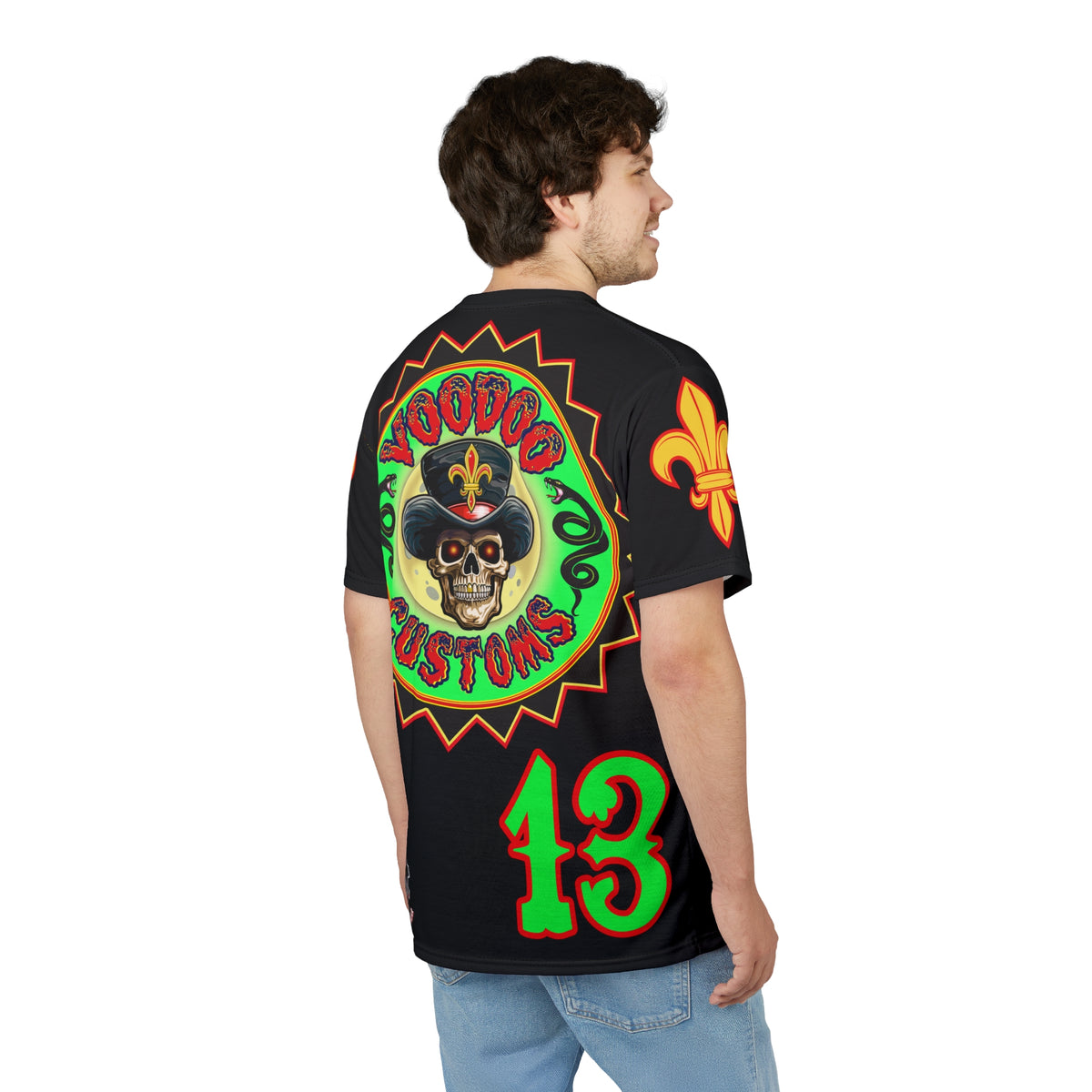 VooDoo Customs Skull & Fleur-de-Lis Unisex Graphic Tee