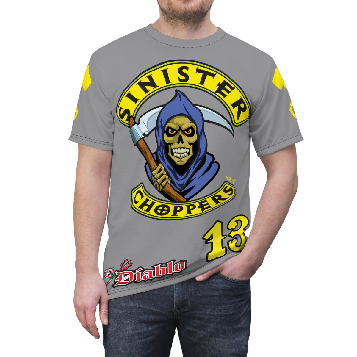 Sinister Choppers HiViz Custom Motorcycles Reaper Super Tee - High Performance Riding Wear