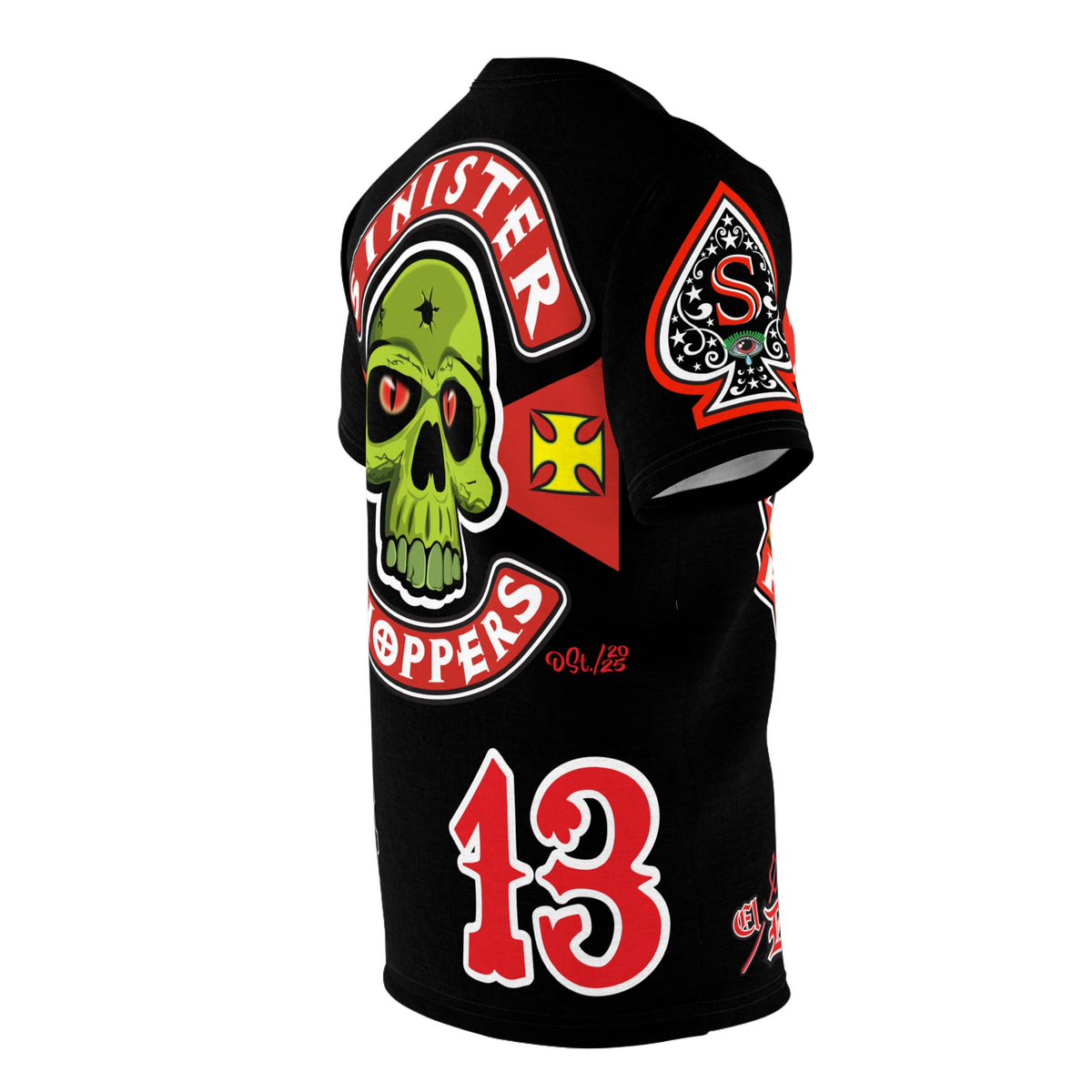 Sinister Choppers - BAD in BLACK - HiViz Custom Super Tee - High Performance Riding Wear