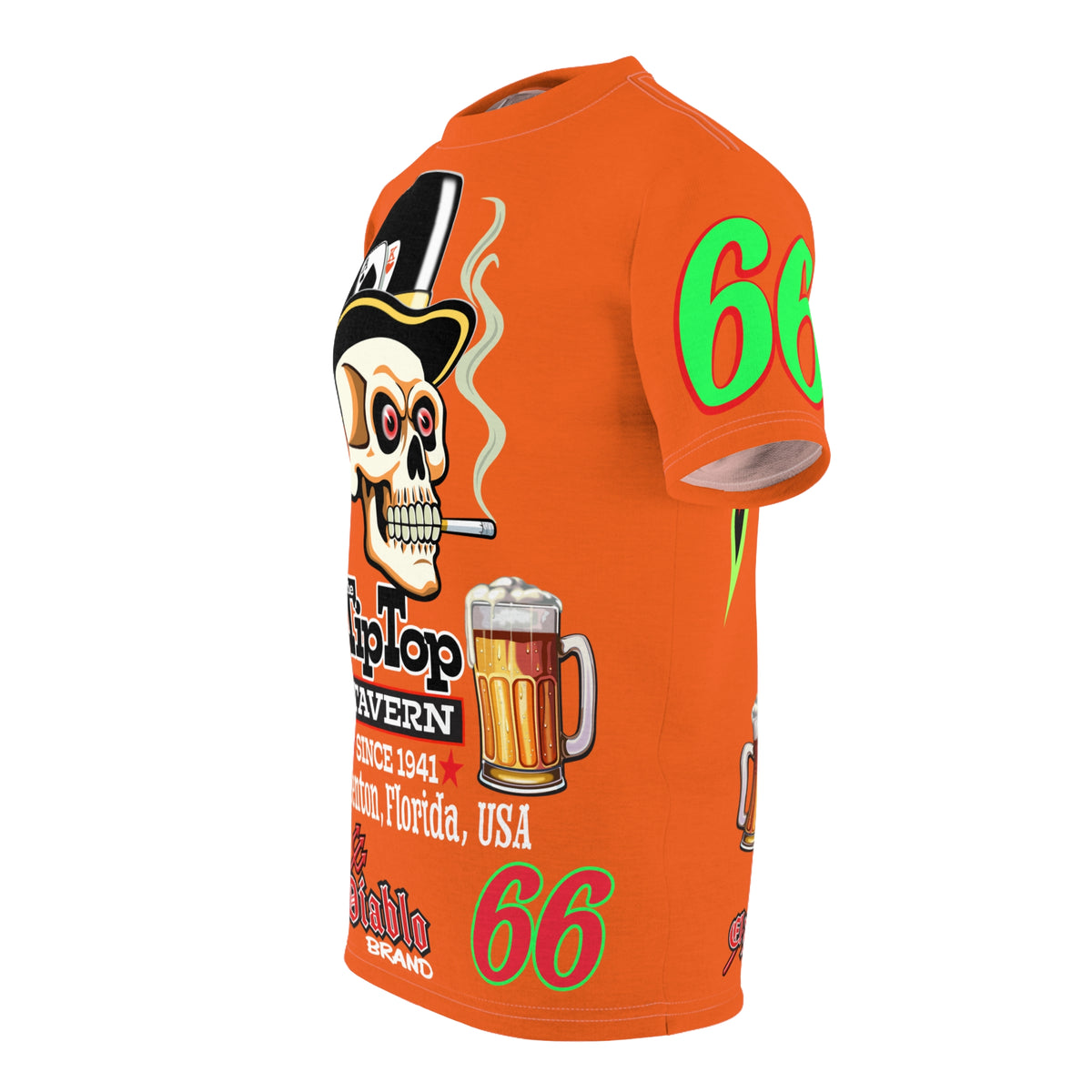 Tip Top Tavern Dive Bar Super Tee - Orange Crush - Special Edition Graphics - America's Best Dive Bar - Bikes Beers Babes & Bros. - Biker Bar Tee