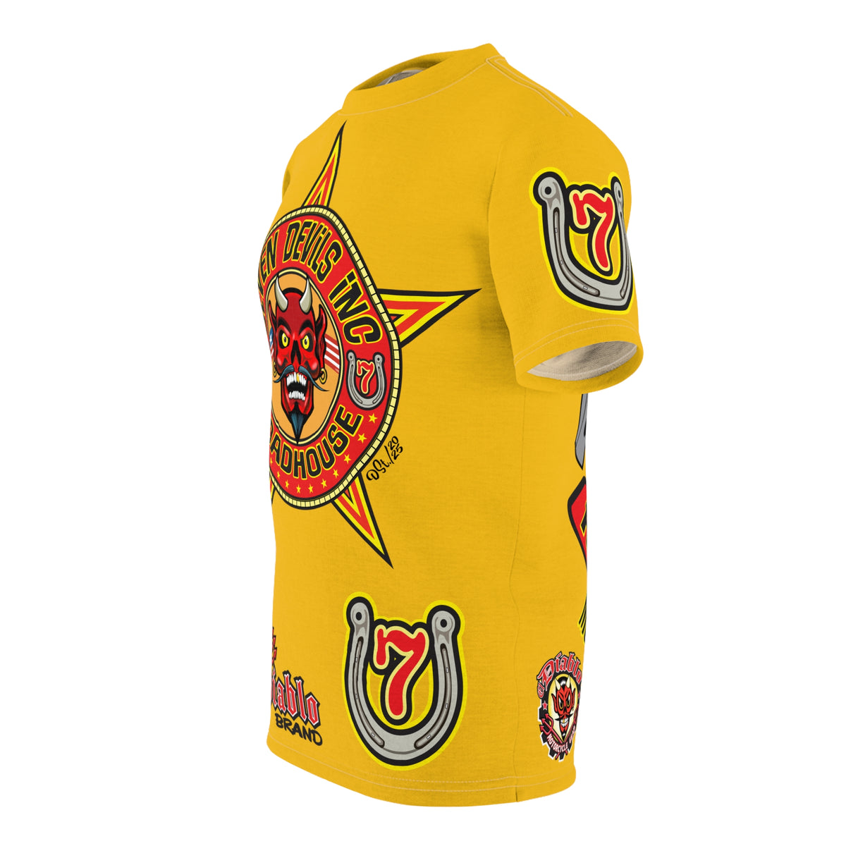 Seven Devils Inc. Roadhouse HiViz Graphic Tee - Motorcycle Custom Riding Super Tee