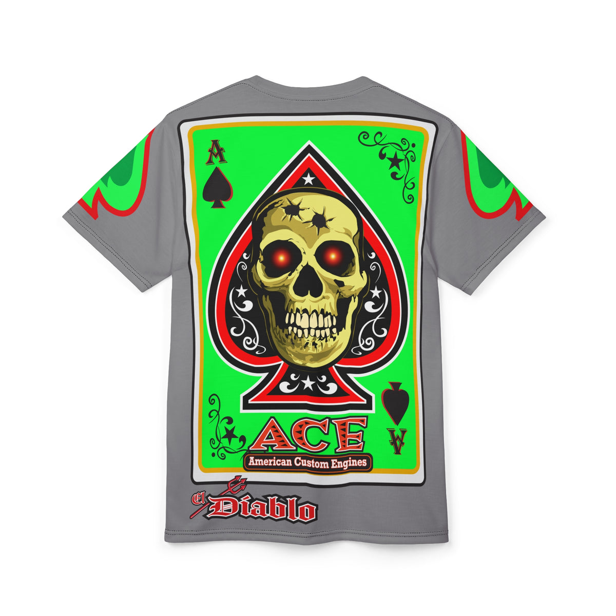 American Custom Engines ACE - Special Lumina Green  Ace of Spades Death Card High visibility Graphics
