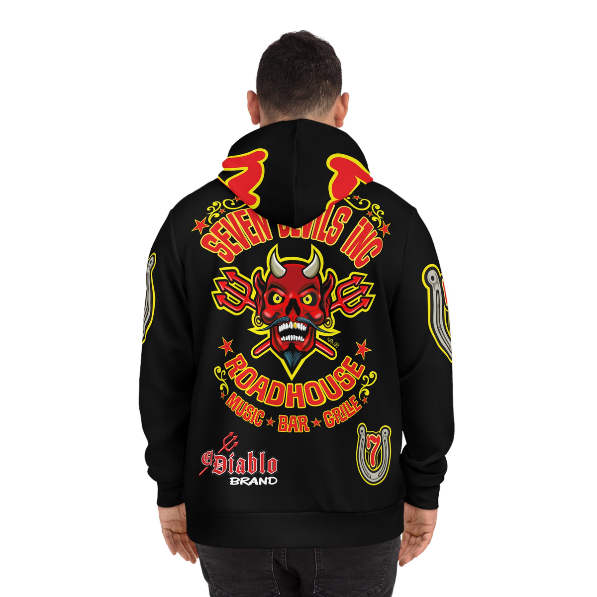 HoodZ Seven Devils Roadhouse Retro Devil Logo Pullover Hoodie
