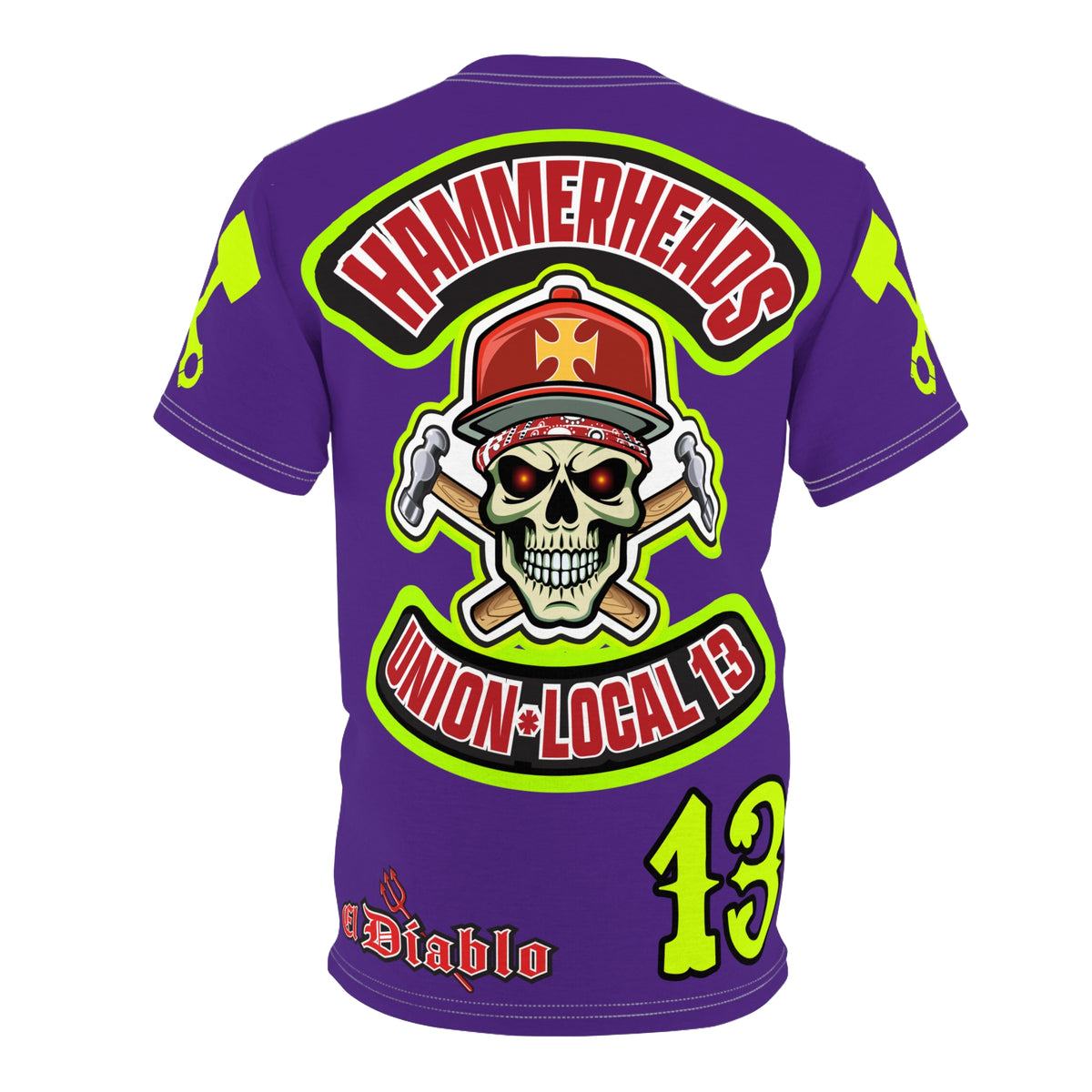 Hammerheads Union Local 13 -  SoCal 619 Special Edition - Custom HiViz Motorcycle Riding Tee Shirt _ Super Comfort and Fit