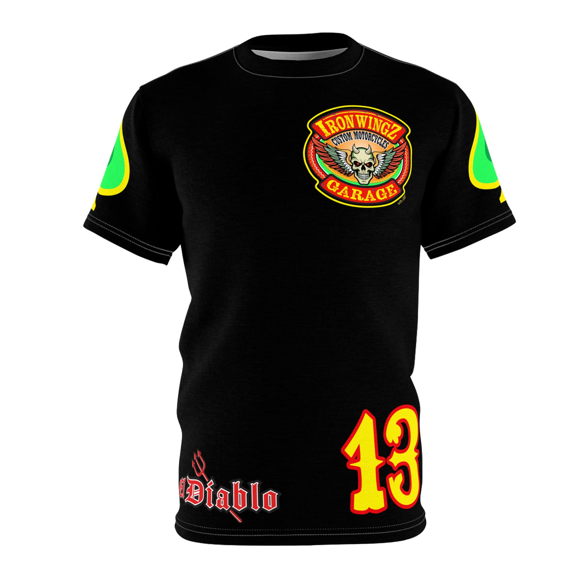 Iron Wingz Custom Motorcycle Unisex Super Tee - Bold Graphic Tee for Bikers