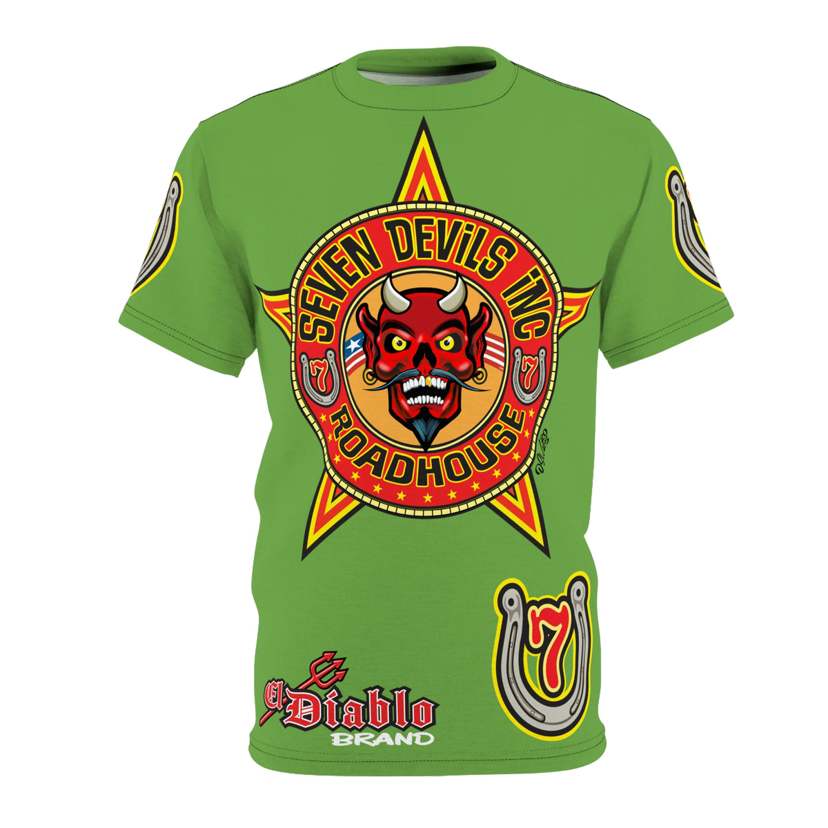 Seven Devils Inc. Roadhouse HiViz Graphic Tee - Motorcycle Custom Riding Super Tee
