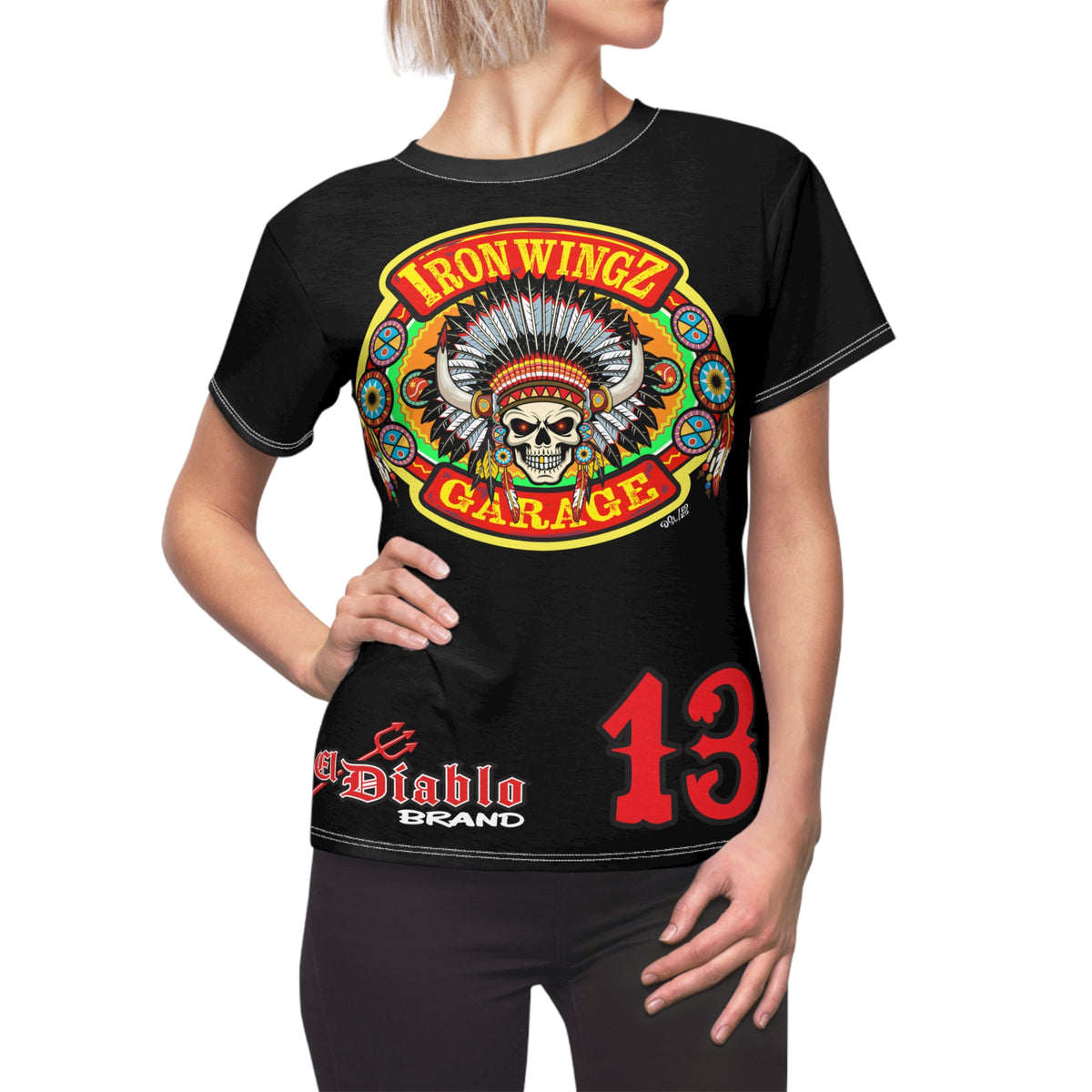 Women's Cut IronWingZ Custom Motorcycles Graphic Tee — HiviZ Graphics