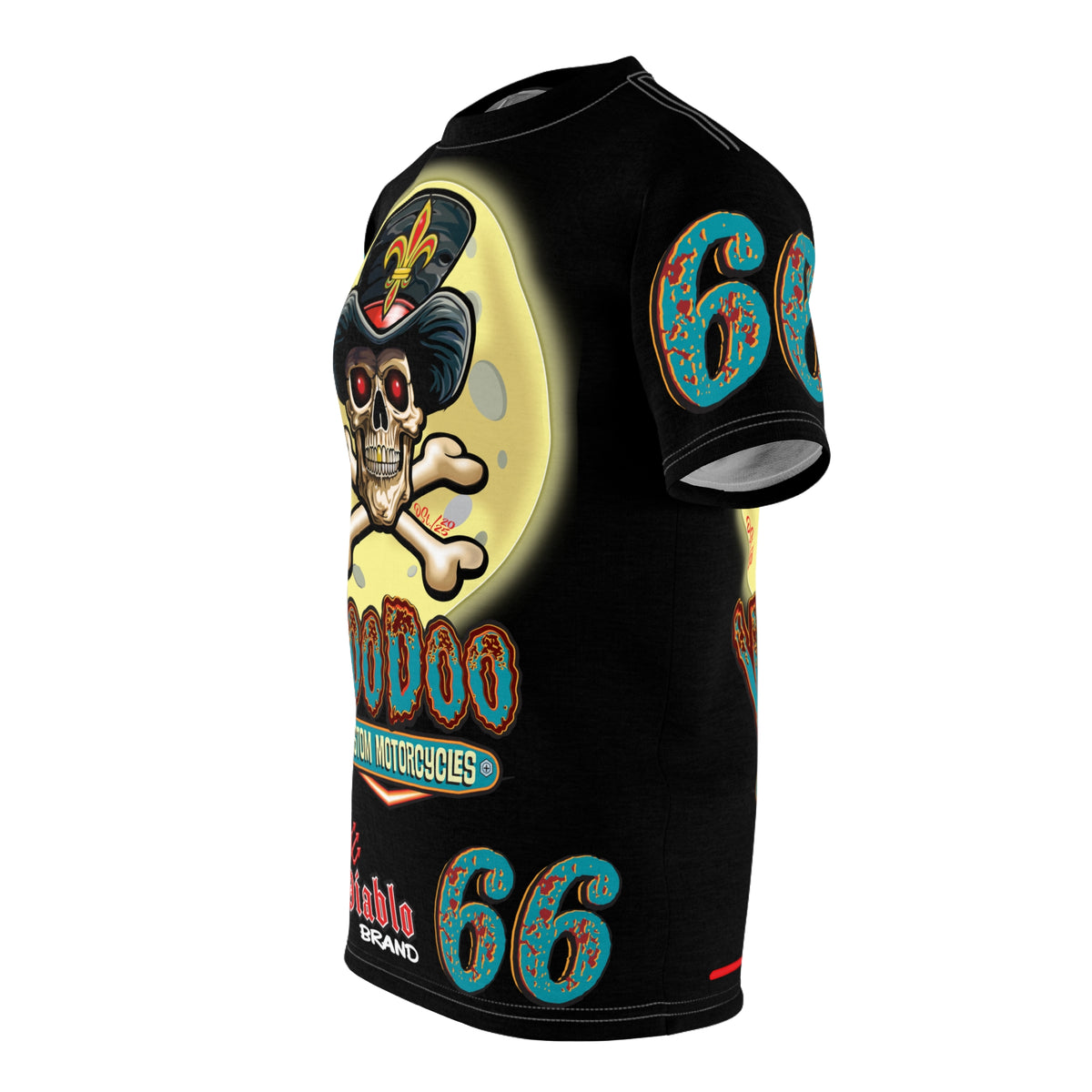 Voodoo Customs Tie Dye Blast Graphic Tee –  Edgy Style for Bikers