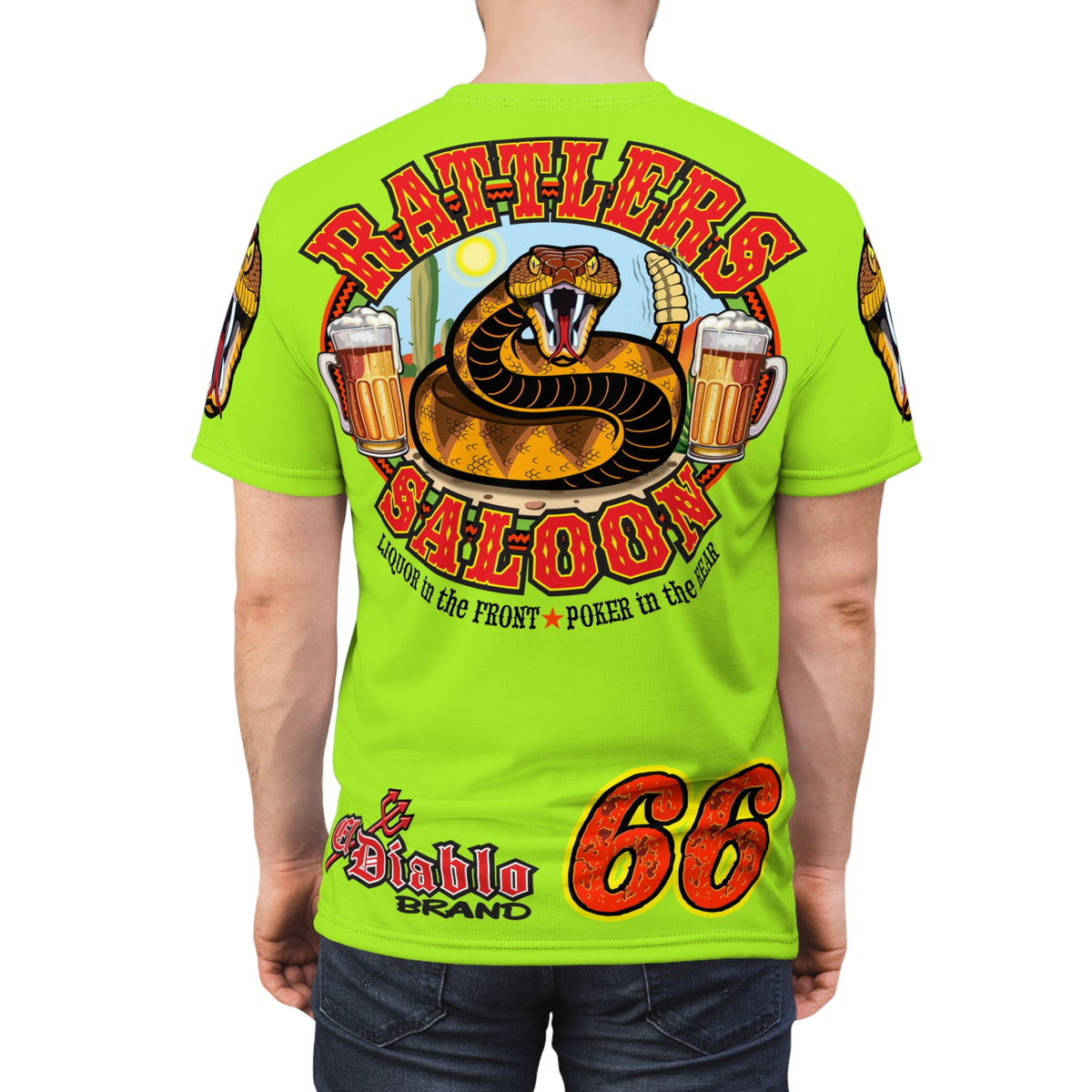 VERY Special HIVIZ Rattlers Saloon SUPER TEE — Vintage Biker 66 Graphic Shirt