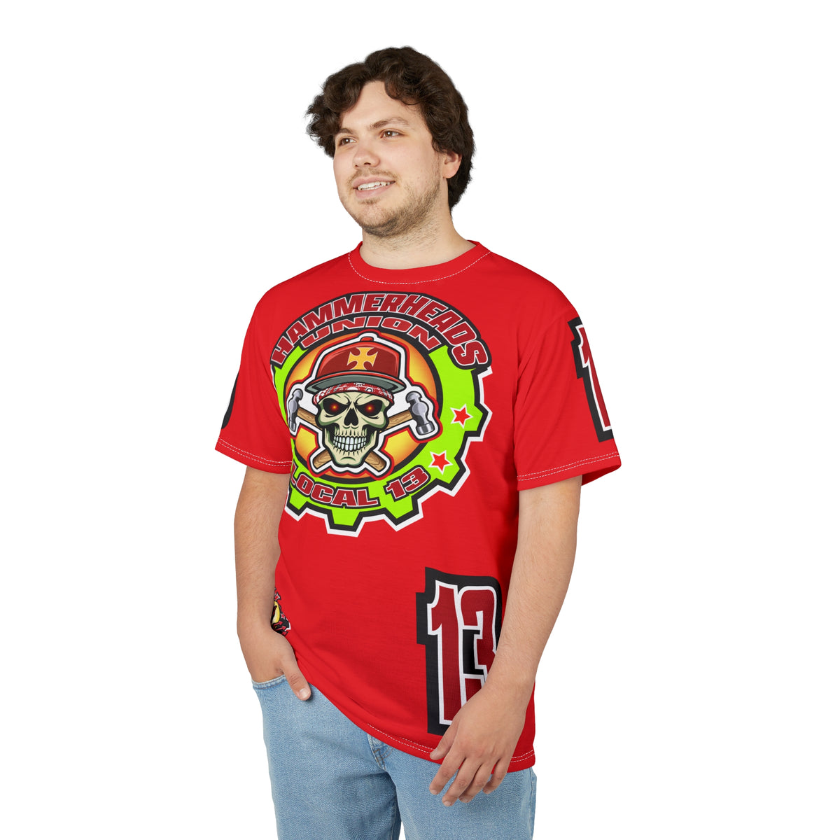 Hammerheads Union Local 13 HiViz Super Tee - Rough Tough Bad Attitude Motorcycle Riding Tee
