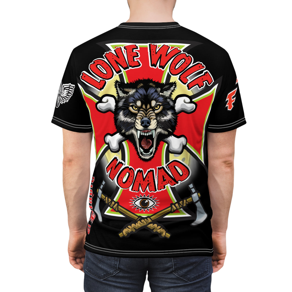 Lone Wolf Nomad HiViz Super Tee - For The Independent No Club Bikers For Life
