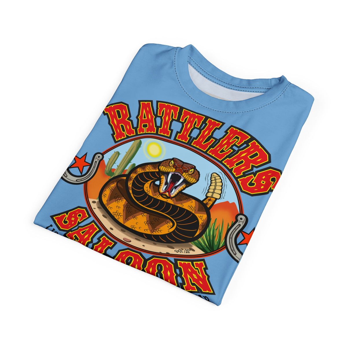 Rattlers Saloon  BADAZZ SUPER TEE — Vintage Biker 66 Graphic Shirt