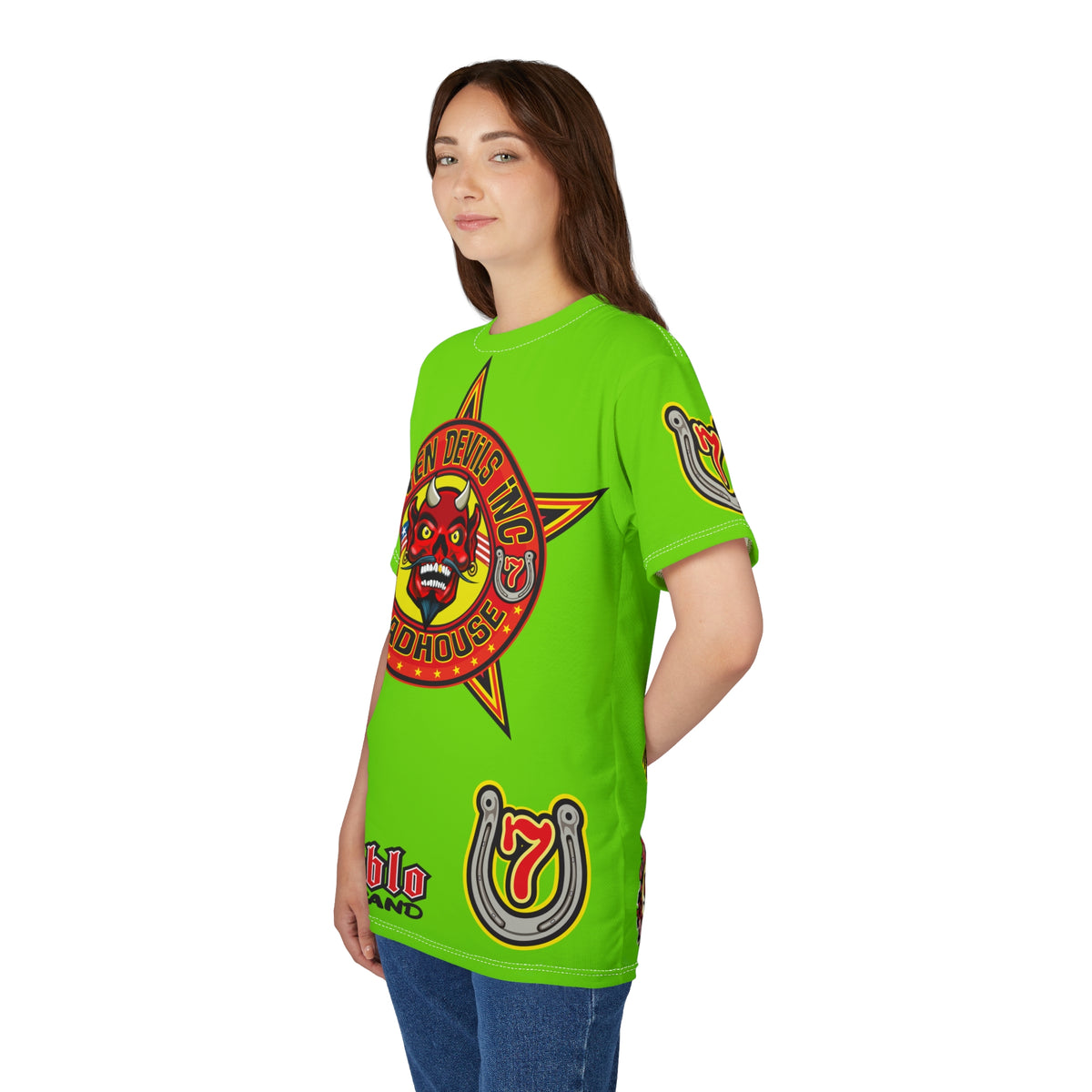 Very Special Seven Devils Inc. Roadhouse HiViz Graphic Tee - Motorcycle Custom Riding Super Tee