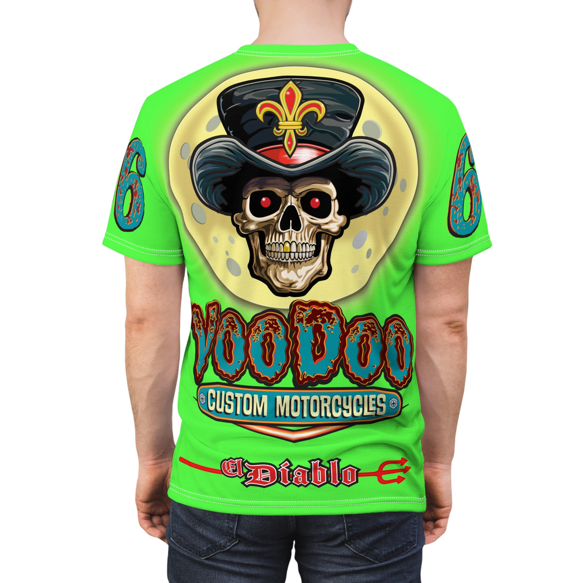 Very Special  Voodoo Customs HiViz Lumina Graphic Tee –  Edgy Style for Bikers